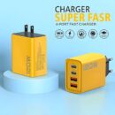 120W 4 Ports Super Fast Charging Adapter for Travel