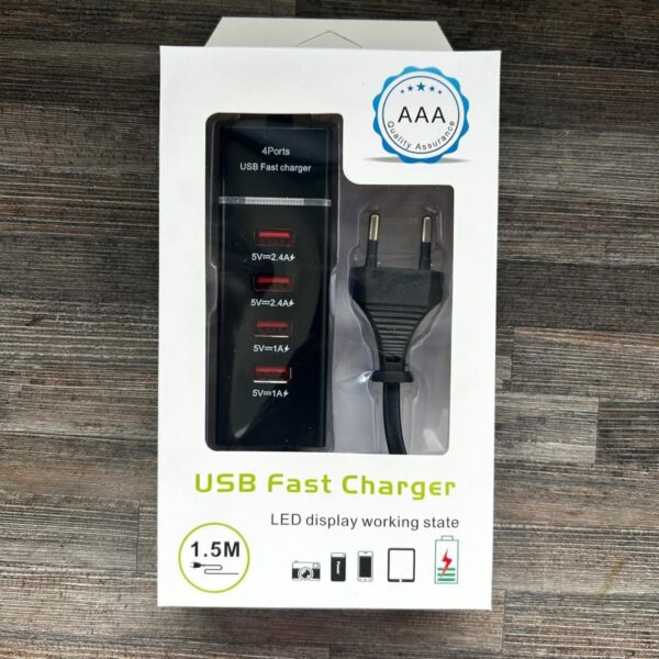 4 Port USB Charger For Mobile & Tablets - Image 4