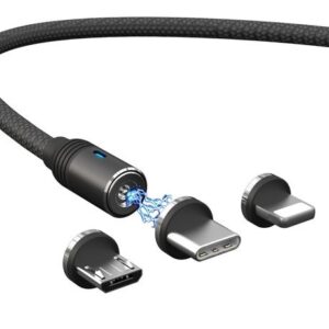 2.4A Magnetic Charger Cable 1M LED Micro USB Type C Magnetic Charging Cable