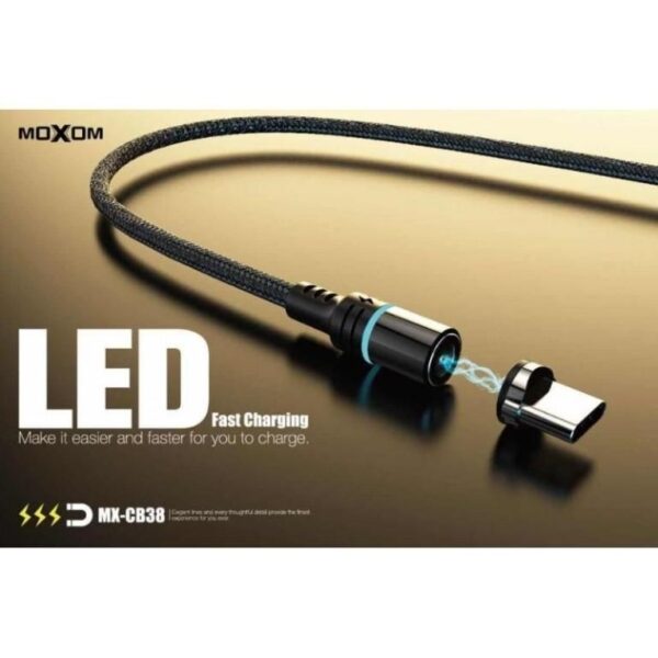 2.4A Magnetic Charger Cable 1M LED Micro USB Type C Magnetic Charging Cable - Image 3