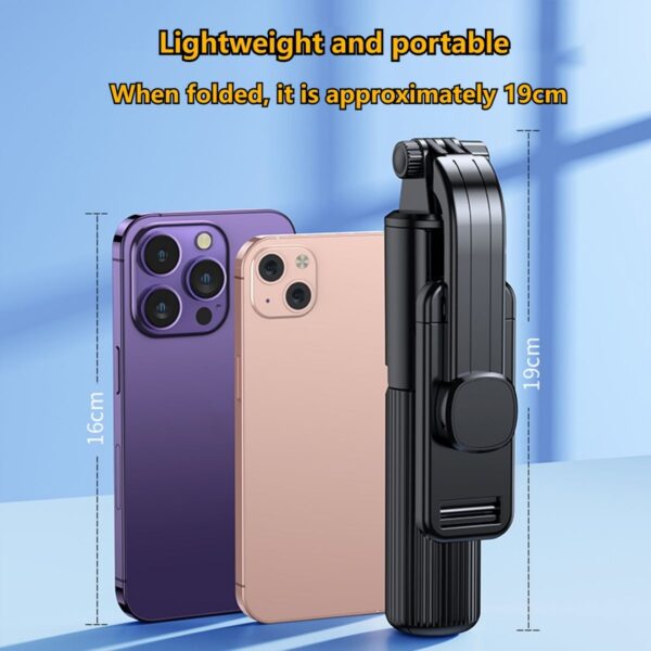 Mobile phone tripod and selfie stick with Bluetooth shutter Lightweight - Image 5