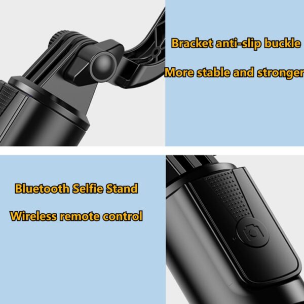 Mobile phone tripod and selfie stick with Bluetooth shutter Lightweight - Image 3