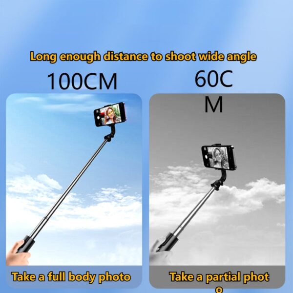 Mobile phone tripod and selfie stick with Bluetooth shutter Lightweight - Image 2